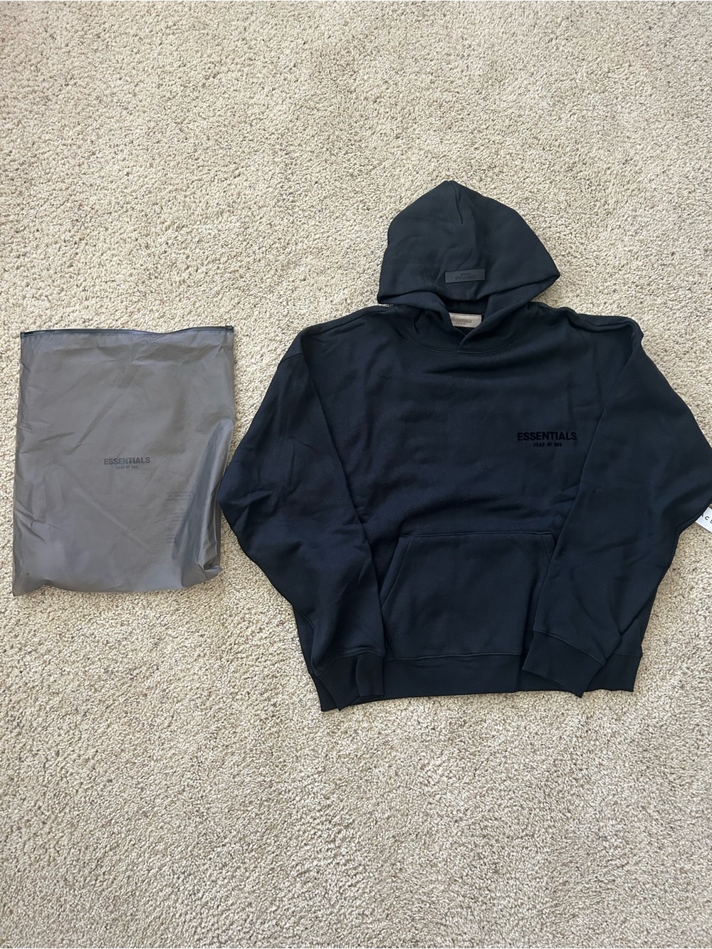 Fear of God Essentials Men’s Black Crewneck Hoodie